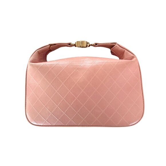 RARE Chanel Mini Quilt Stitch Pink Pouch Made For Ginza Japan Store - Picture 1 of 12